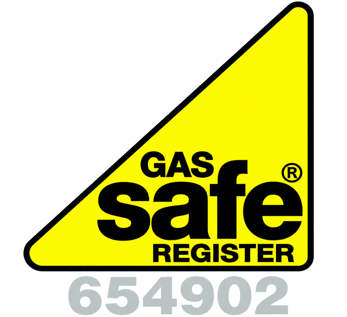 Gas Safe Register logo with registration number 654902